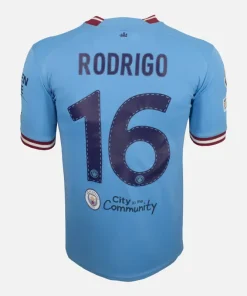 2023 Manchester City Home Shirt Rodrigo 16 Istanbul Final Treble [New] M