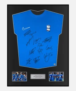 Framed Squad Signed Birmingham City Shirt 2023-24 Blue [Classic]