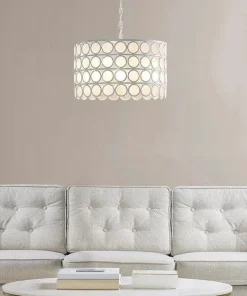 Abbot Glass Drum Shade Chandelier