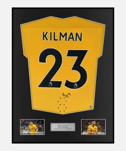 Framed Max Kilman Signed Wolves Shirt 2022-23 Home [Classic]