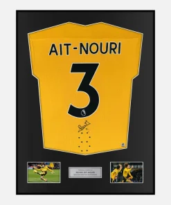 Framed Rayan Ait-Nouri Signed Wolves Shirt 2022-23 Home [Classic]