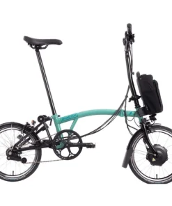 Brompton Electric C Line 6-Speed Folding Bike - Turkish Green