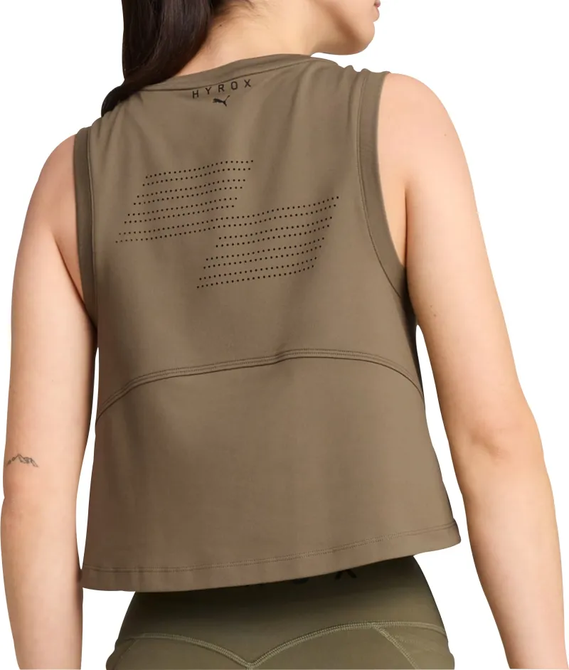 Puma X HYROX Cloudspun Womens Training Vest Tank Top - Green - Image 2