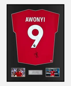 Framed Taiwo Awoniyi Signed Nottingham Forest Shirt Home Red [Classic]