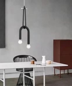 Arc Double Bulb LED Pendant Chandelier