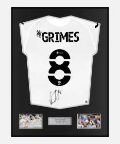 Framed Matt Grimes Signed Swansea City Shirt 2022-23 Home [Classic]