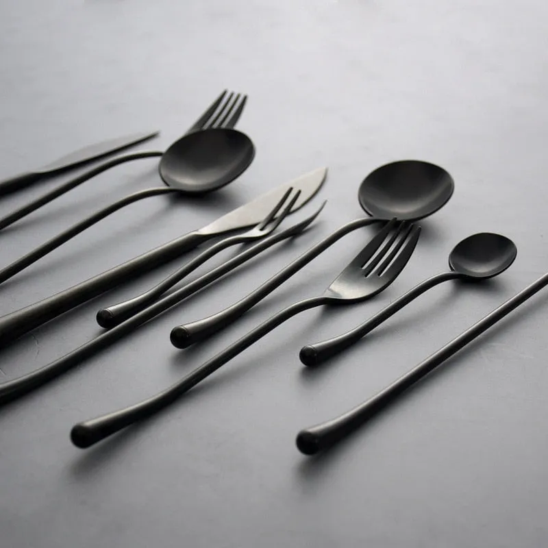 Stein Black Finish Stainless Steel Flatware
