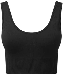 LADIES CROP TOP - BLACK (TR213)
