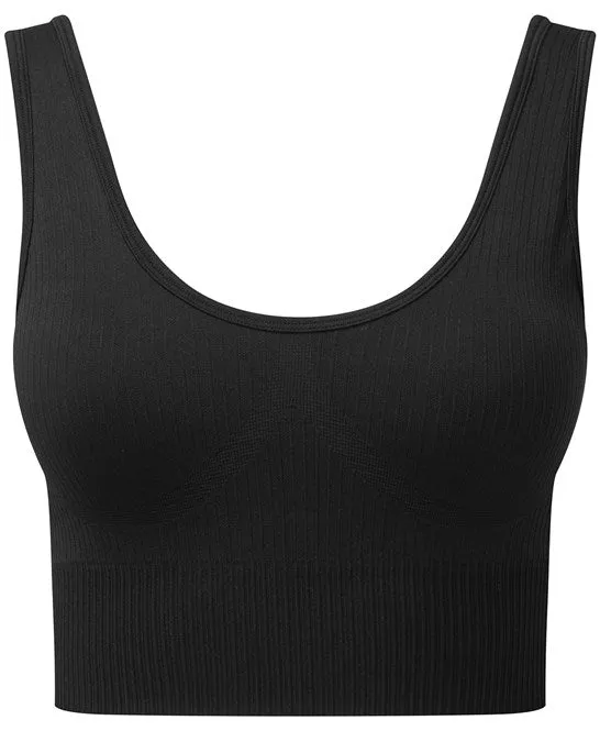 LADIES CROP TOP - BLACK (TR213)