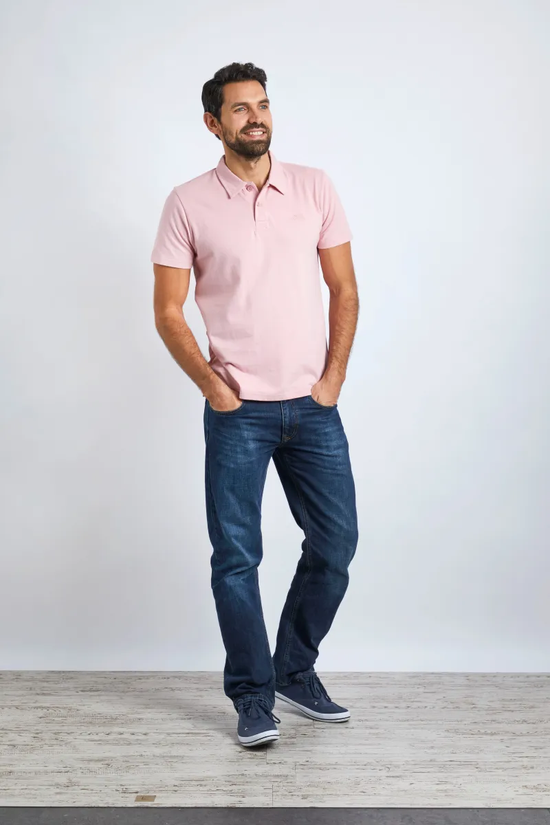 WEIRD FISH MENS JETSTREAM ECO POLO - DESERT ROSE - Image 2