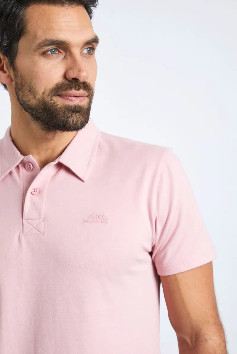 WEIRD FISH MENS JETSTREAM ECO POLO - DESERT ROSE - Image 3