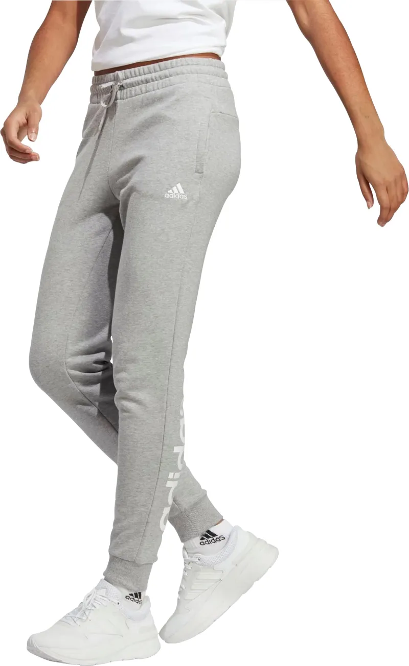 adidas Essentials Linear French Terry Womens Cuffed Joggers - Grey