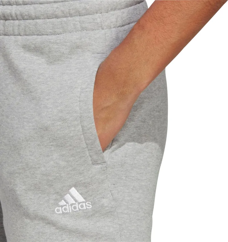 adidas Essentials Linear French Terry Womens Cuffed Joggers - Grey - Image 3