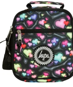 Hype Black 3D Hearts Lunch Box