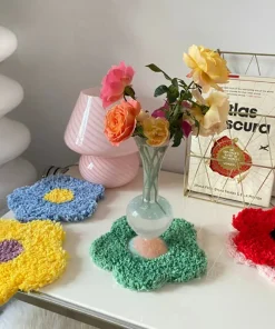 Flower Hand Tufted Coaster & Mat