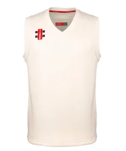 GRAY NICHOLLS JUNIOR PRO PERFORMANCE CRICKET SLIPOVER IVORY