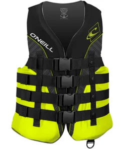 ONEILL MENS SUPERLITE 50N CE IMPACT VEST - BLACK/LIME