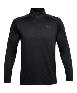 UNDER ARMOUR MENS LONG SLEEV 1/2 ZIP TOP - BLACK (UA004)
