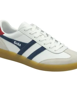 Gola Mens Trainer Viper Leather White/Moonlight/Deep Red/Gum