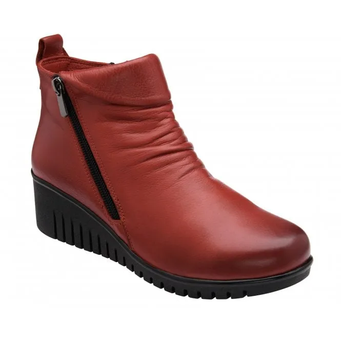 Lotus Womens Cordelia Boot Red Leather