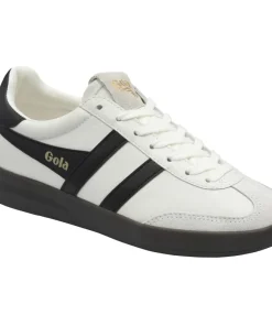 Gola Womens Cyclone Leather Shoe White/Black/Dark Gum