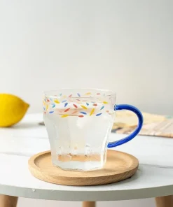 Confetti Printed Glass Mug