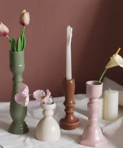 Candy Glazed Ceramic Candle Holders