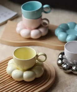 Love Me Flower Ceramic Cup & Saucer Set