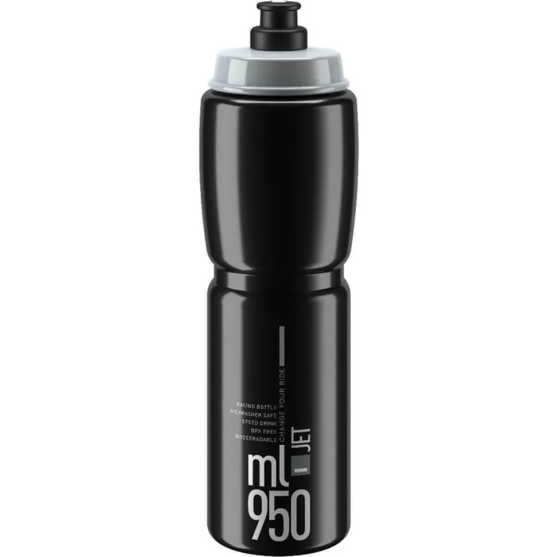 Elite Jet Biodegradable 950ml Water Bottle - Black