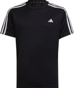 adidas Essentials AeroReady 3 Stripes Short Sleeve Junior Training Top - Black