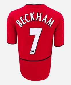 2002-04 Manchester United Home Shirt Beckham 7 [Perfect] L