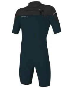 ONEILL MENS HAMMER 2MM CHEST ZIP SHORTY WETSUIT SLATE/BLACK