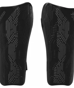 PRECISION ORIGIN.0 STRAP FOOTBALL SHIN GUARDS - BLACK/BLACK