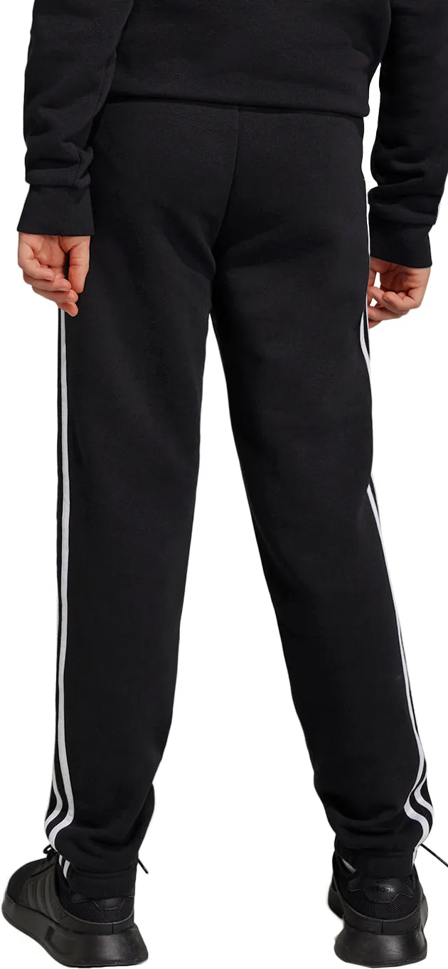 adidas Essentials 3 Stripes Junior Fleece Joggers - Black - Image 2