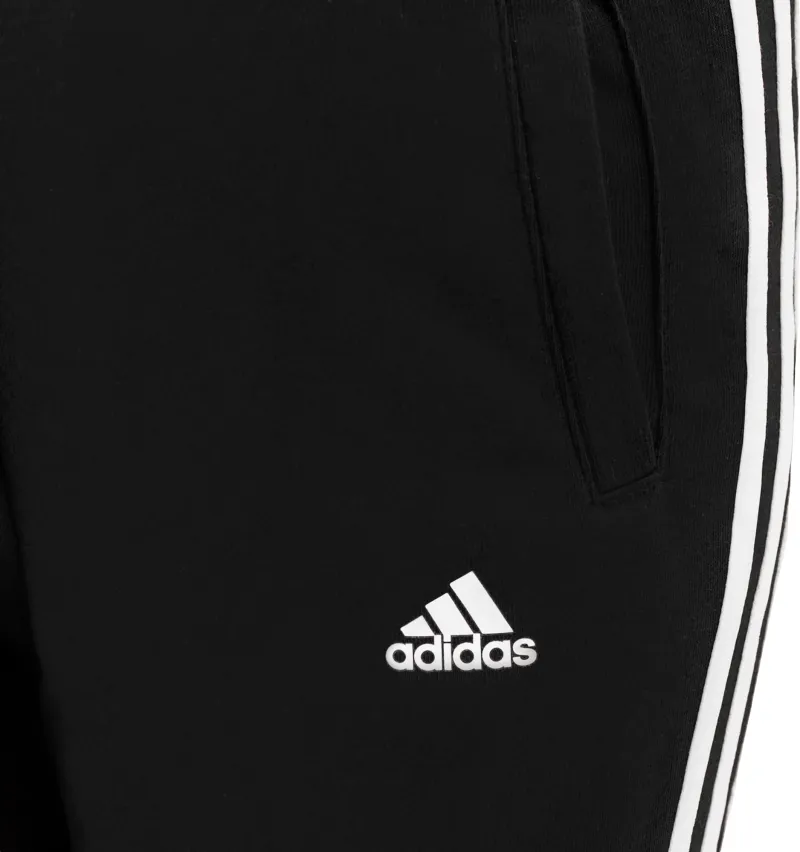 adidas Essentials 3 Stripes Junior Joggers - Black - Image 3