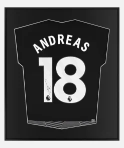Framed Andreas Pereira Signed Shirt, Fulham Third away [Lite]