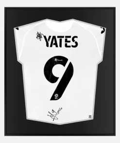 Framed Jerry Yates Signed Shirt, Swansea City Home [Lite]