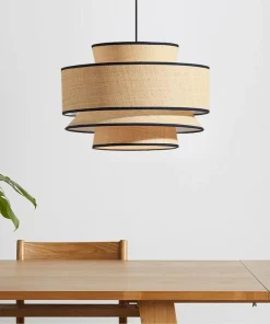 Bali Sculptural Rattan LED Pendant Light