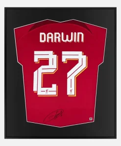 Framed Darwin Nunez Signed Shirt, Liverpool Home [Lite]