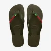 HAVAIANAS BOYS BRASIL LOGO FLIP FLOPS GREEN