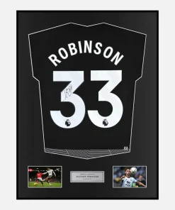Framed Antonee Robinson Signed Fulham Shirt 2023-24 Third away [Classic]