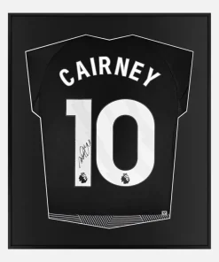 Framed Cairney Signed Fulham Shirt, Black Third away [Lite]