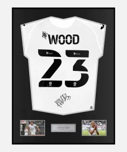Framed Nathan Wood Signed Swansea City Shirt 2022-23 Home [Classic]