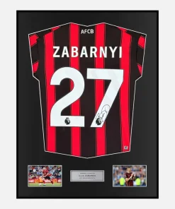 Framed Illia Zabarnyi Signed Bournemouth Shirt Home 2023-24 [Classic]