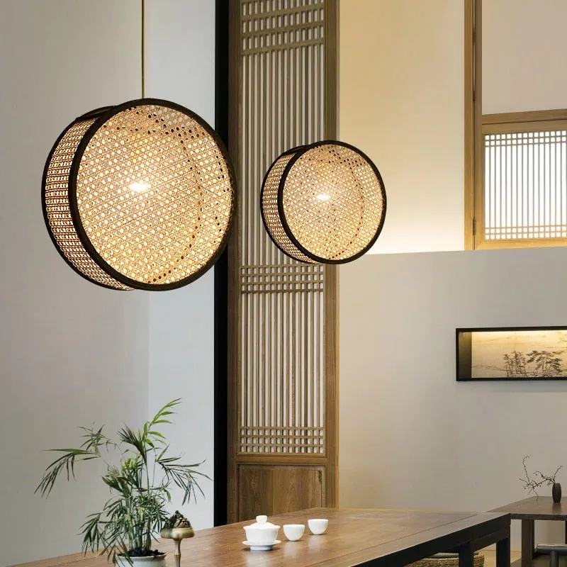 Bali Rattan Round LED Pendant Light - Image 3