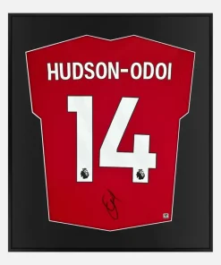 Framed Hudson-Odi Signed Shirt, Nottingham Forest Home [Lite]