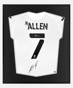 Framed Joe Allen Signed Shirt, Swansea City White Home [Lite]