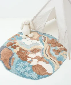 Still Lake 3D Pattern Round Rug