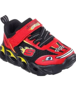 Skechers Boys Trainer S Lights Thermo-Flash Wheel Buddies Red/Black