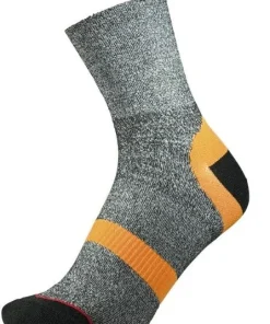 1000 MILE APPROACH DOUBLE LAYER REPREVE MENS SOCKS CHARCOAL/ORANGE